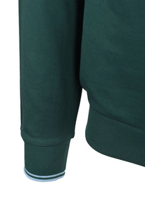 Fred Perry Crew Neck Sweatshirt Sport Green/Track Blue Fred Perry