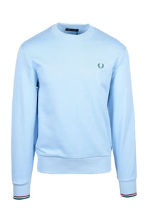 Fred Perry Crew Neck Sweatshirt Track Blue/Burnt Red/Green Fred Perry