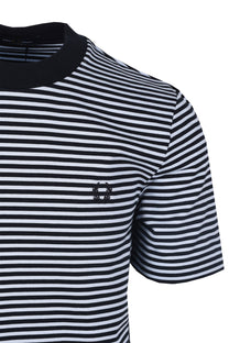 Fred Perry Fine Stripe T-Shirt Navy Fred Perry