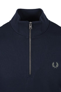 Fred Perry Half Zip Sweatshirt Dark Airforce/Lilac/Bayleaf Fred Perry