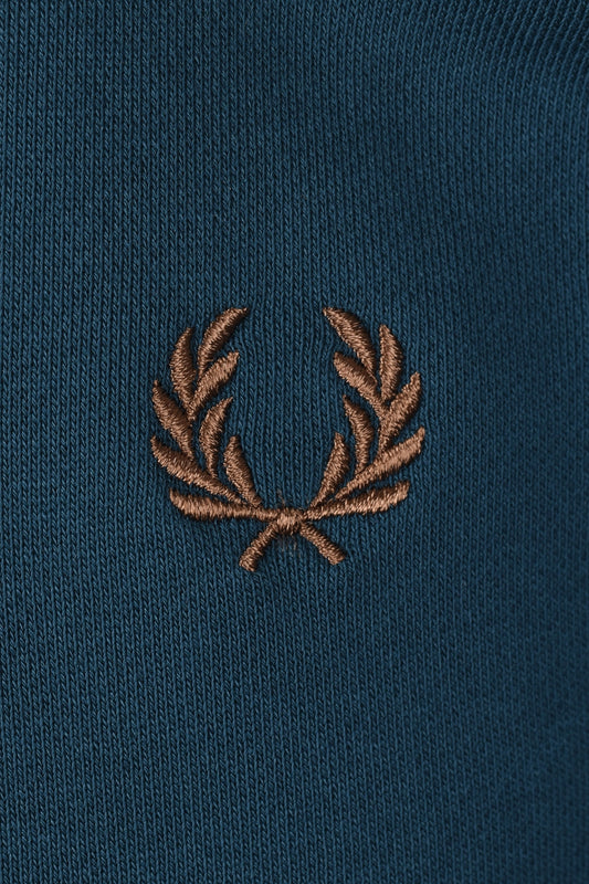 Fred Perry Half Zip Sweatshirt Dark Petrol/Shaded Stone
