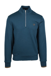 Fred Perry Half Zip Sweatshirt Dark Petrol/Shaded Stone Fred Perry