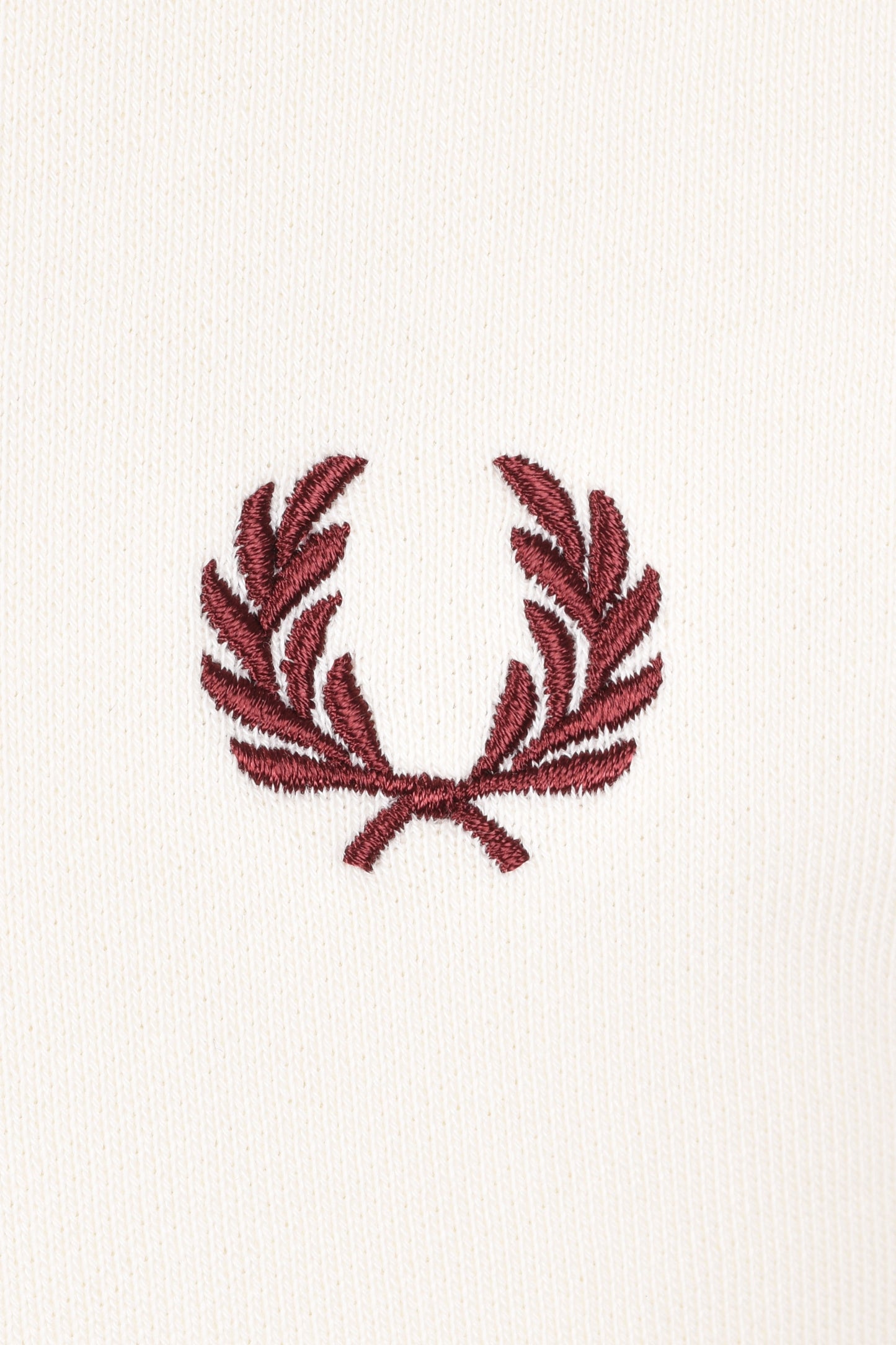Fred Perry Half Zip Sweatshirt Ecru/Court Blue/Oxblood