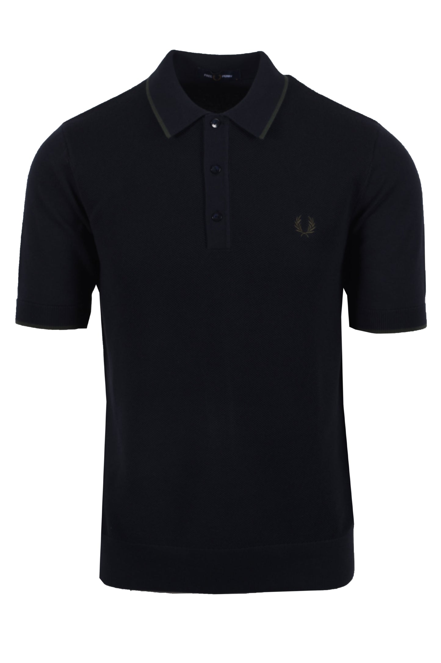 Fred Perry Pique Knitted Polo Navy