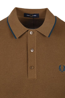 Fred Perry Pique Knitted Polo Shaded Stone Fred Perry