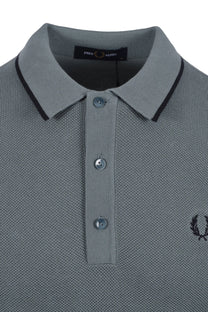 Fred Perry Pique Knitted Polo Stockport Blue Fred Perry