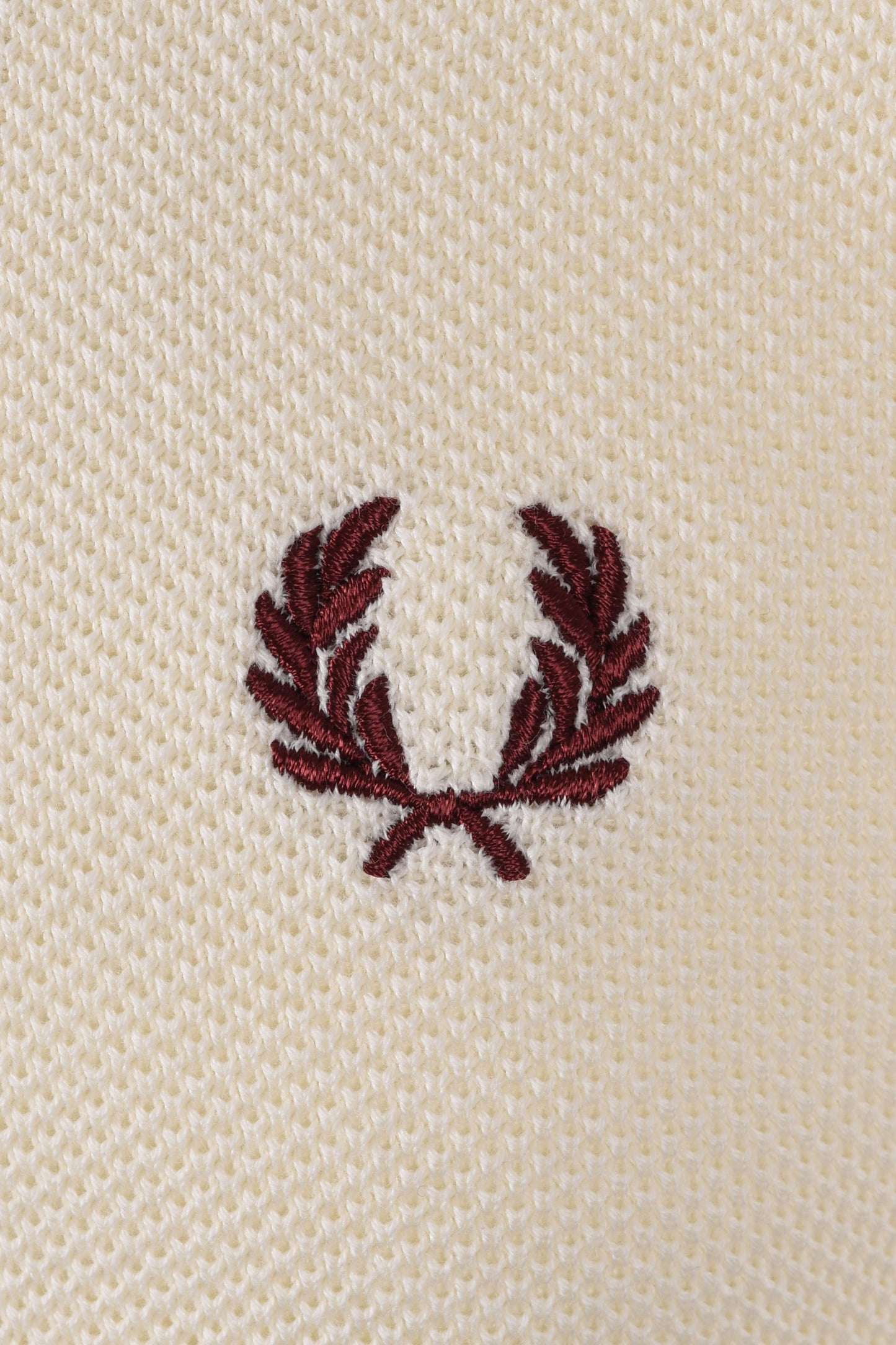 Fred Perry Pique Stitch Knitted T-Shirt Ecru