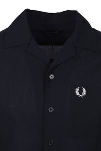 Fred Perry Revere Collar Shirt Navy Fred Perry
