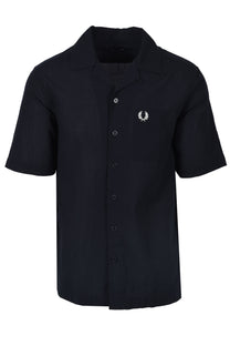 Fred Perry Revere Collar Shirt Navy Fred Perry