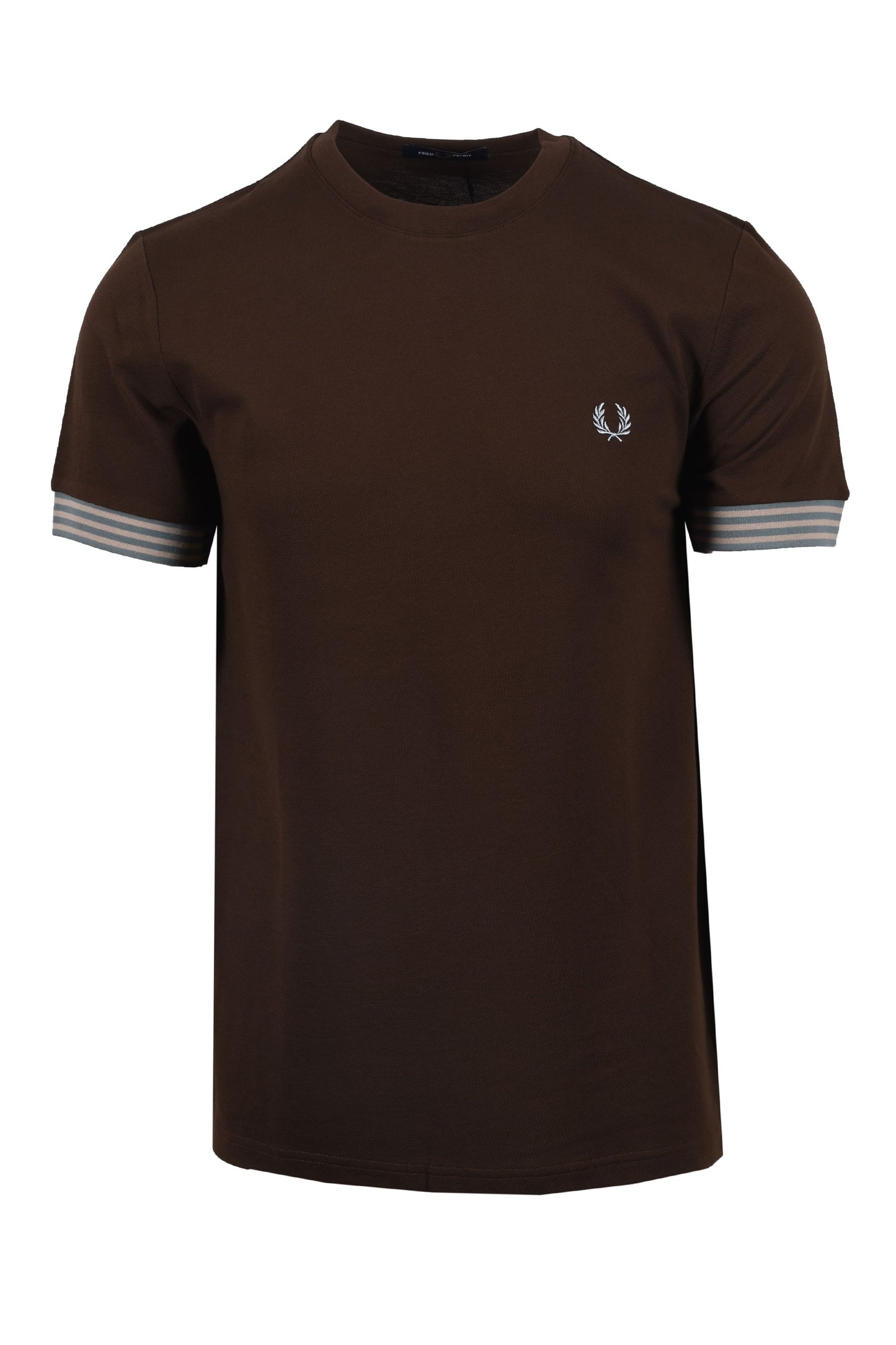 Fred Perry Striped Cuff T-Shirt Burnt Tobacco