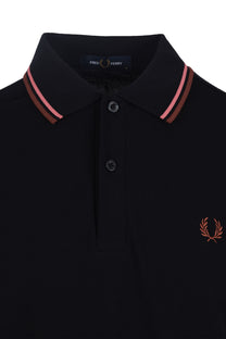 Fred Perry Twin Tipped Polo Black/Putty Pink/Whisky Fred Perry