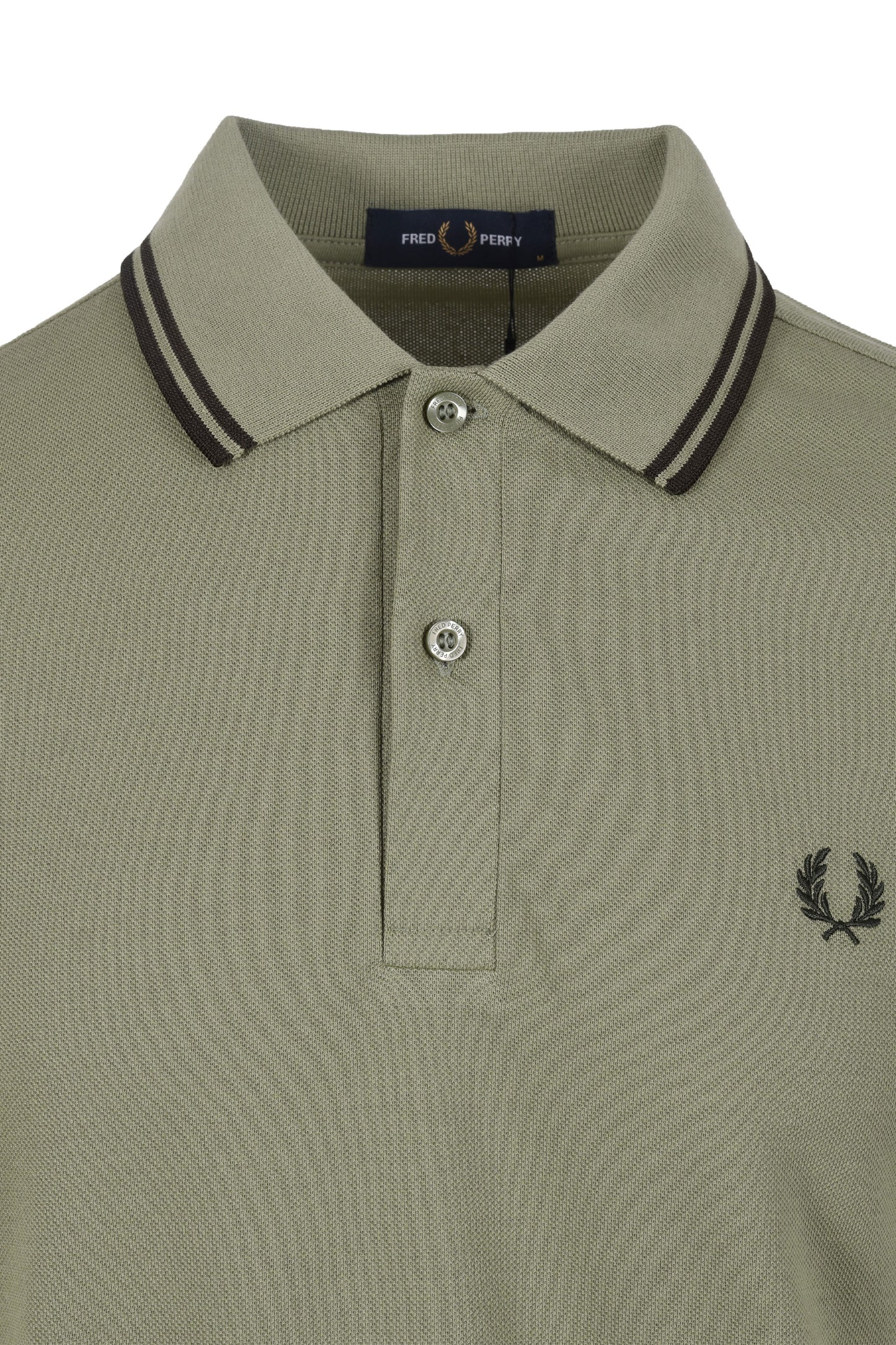 Fred Perry Twin Tipped Polo Olive Mint/Night Green