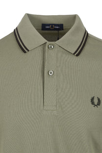 Fred Perry Twin Tipped Polo Olive Mint/Night Green Fred Perry