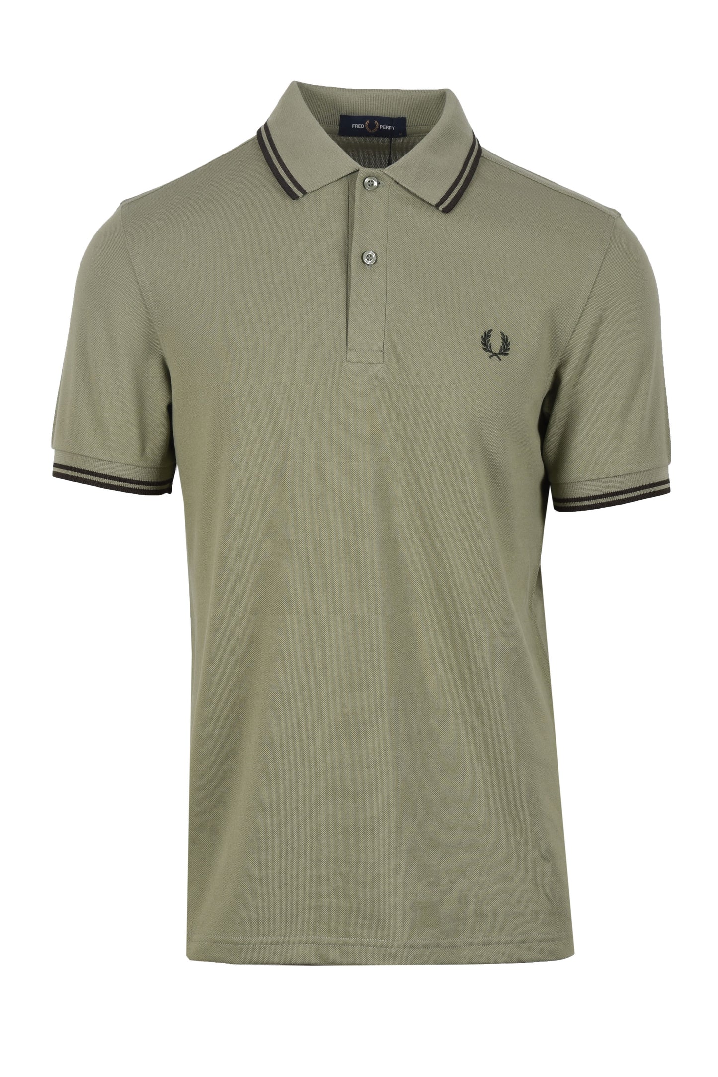 Fred Perry Twin Tipped Polo Olive Mint/Night Green