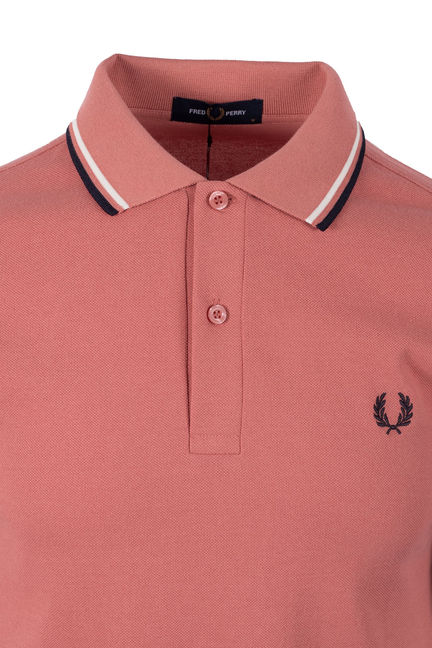 Fred Perry Twin Tipped Polo Putty Pink/Ecru/Navy