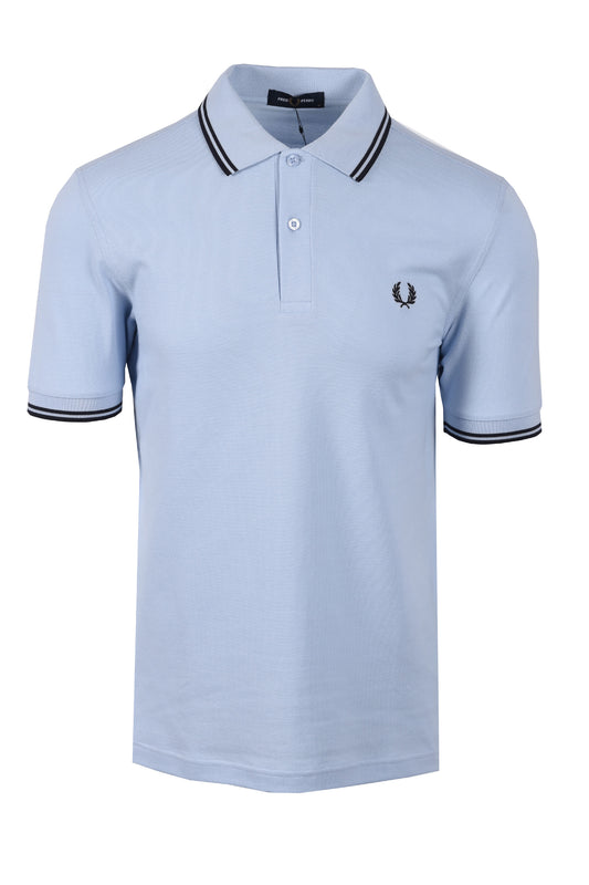 Fred Perry Twin Tipped Polo Shirt Light Smoke/Navy