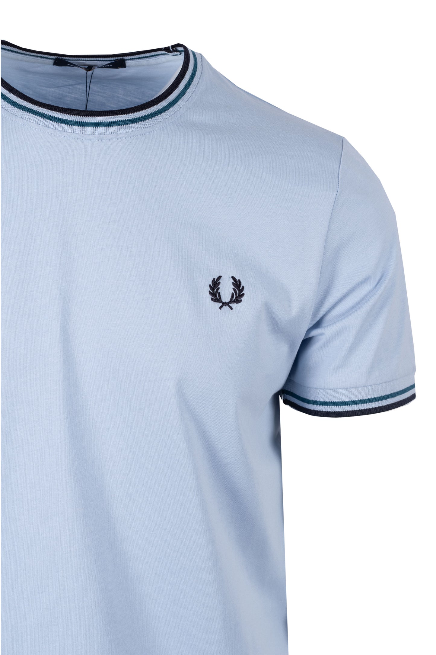 Fred Perry Twin Tipped T-Shirt Light Smoke/Petrol Blue/Navy