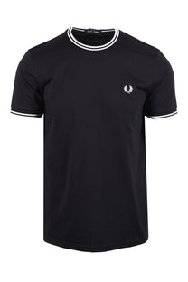 Fred Perry Twin Tipped T-Shirt Black Fred Perry Michael Stewart Menswear