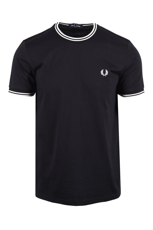 Fred Perry Twin Tipped T-Shirt Black Fred Perry Michael Stewart Menswear
