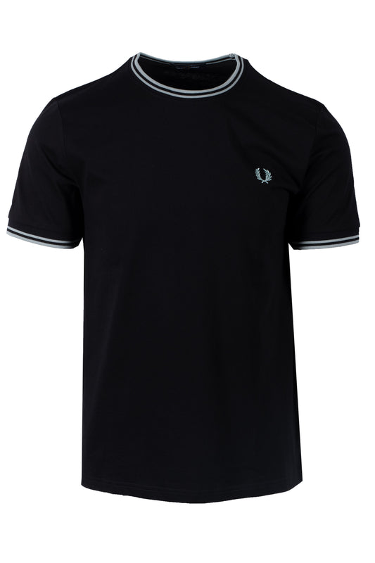 Fred Perry Twin Tipped T-shirt Black/Silver Blue