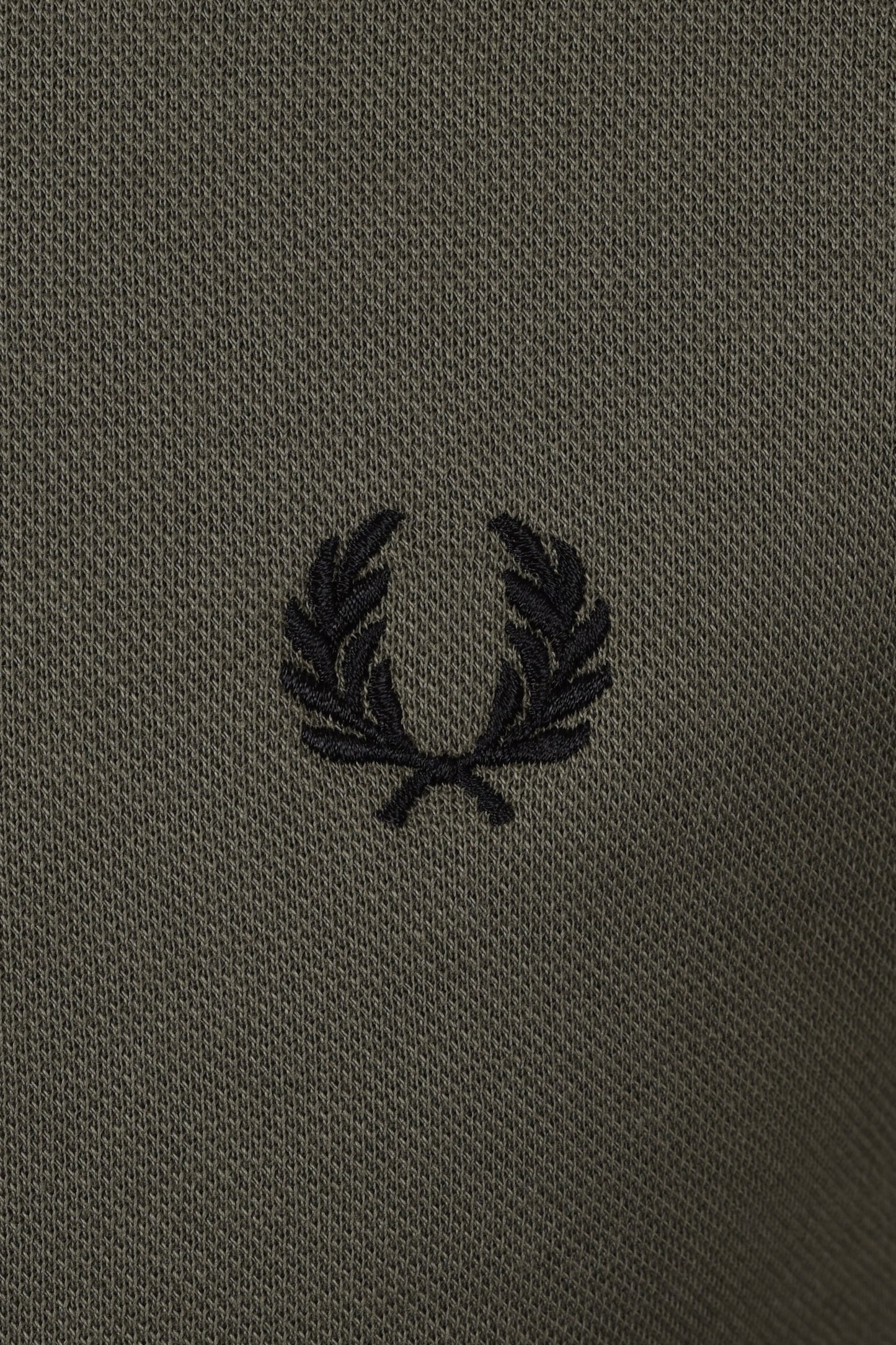 Fred Perry Zip Through Collared Sweatshirt Laurel Green