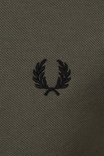 Fred Perry Zip Through Collared Sweatshirt Laurel Green Fred Perry