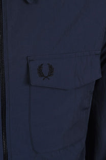 Fred Perry Zip Through Overshirt Dark Airforce Fred Perry