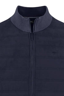 Fynch-Hatton Full-Zip Knitwear Navy Fynch-Hatton