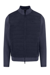 Fynch-Hatton Full-Zip Knitwear Navy Fynch-Hatton