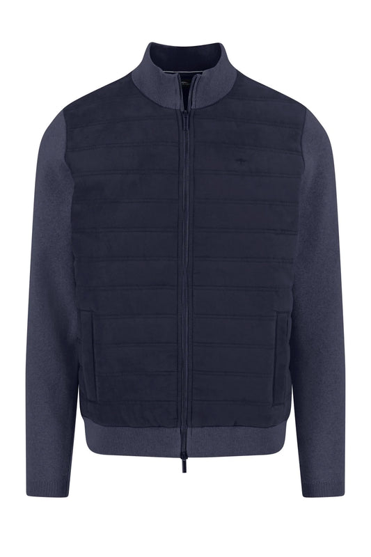 Fynch-Hatton Full-Zip Knitwear Navy