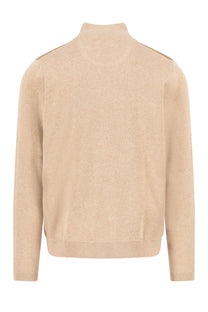 Fynch-Hatton Full-Zip Knitwear Taupe Fynch-Hatton