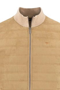 Fynch-Hatton Full-Zip Knitwear Taupe Fynch-Hatton