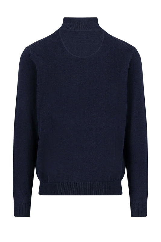 Fynch-Hatton Half Zip Knitwear Navy