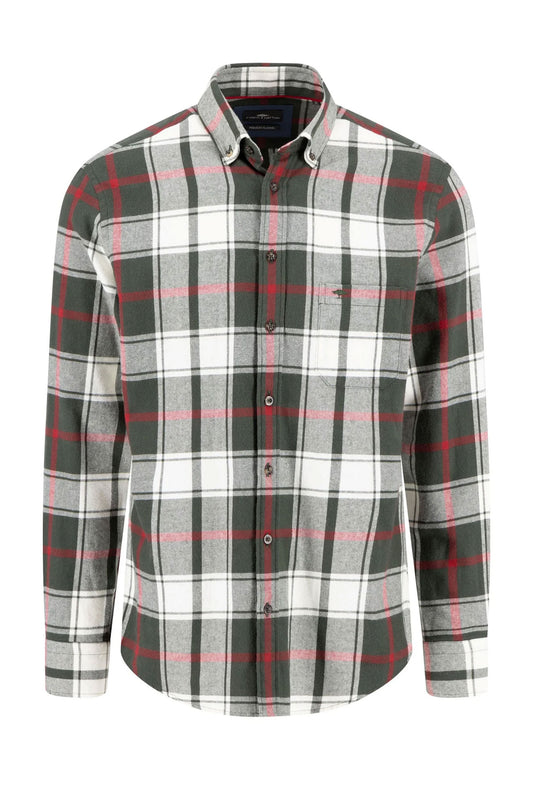 Fynch-Hatton Long Sleeved Shirt Dark Ivy