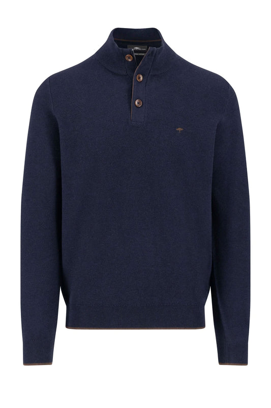Fynch-Hatton Troyer Button Knitwear Navy