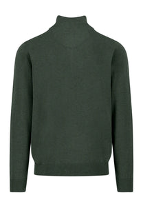 Fynch-Hatton Troyer Half Zip Knitwear Dark Ivy Fynch-Hatton