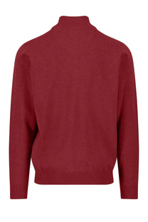 Fynch-Hatton Troyer Half Zip Knitwear Garnet Red Fynch-Hatton