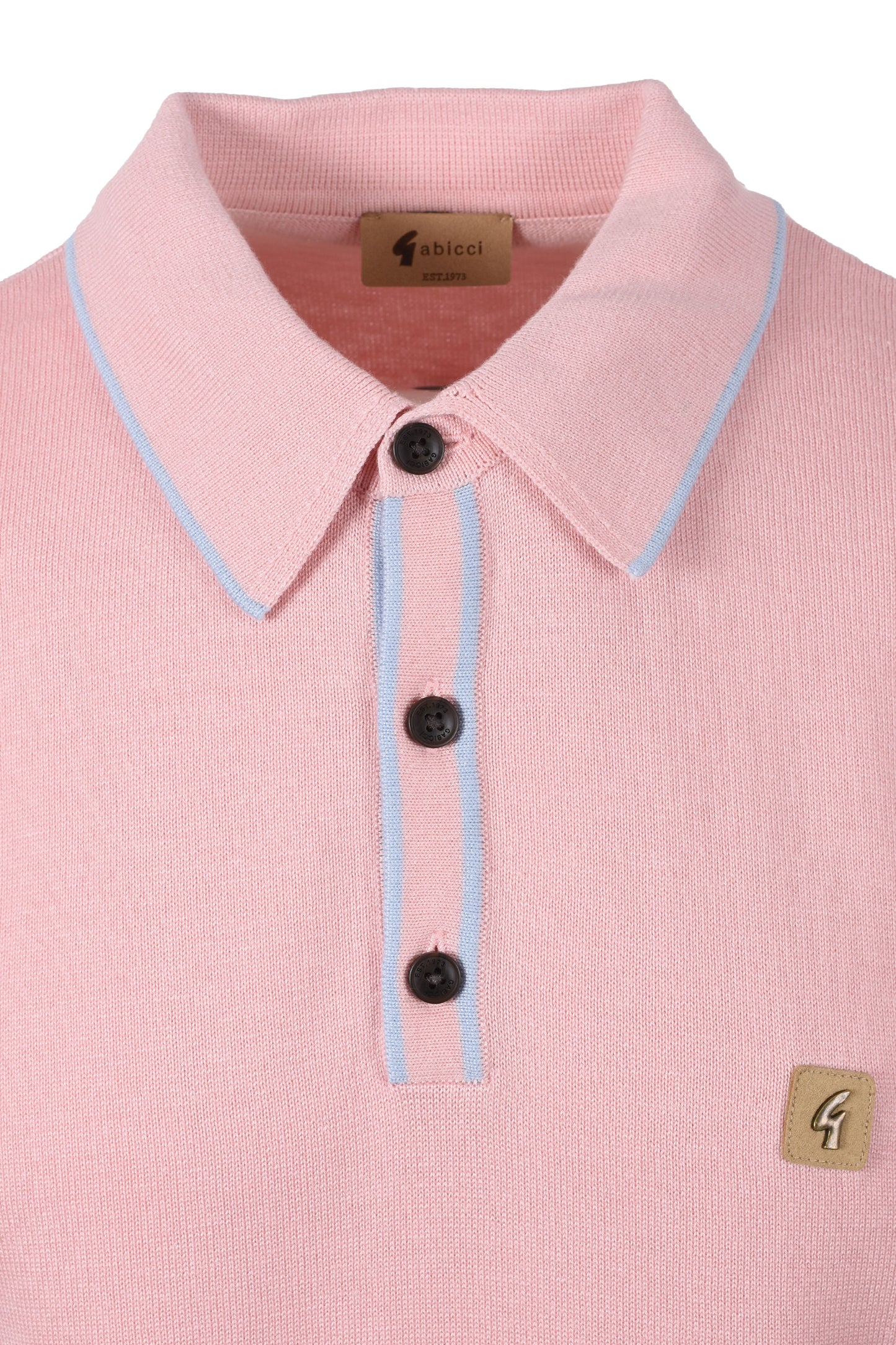 GABICCI LINEKER KNITTED POLO SHIRT CANDY Gabicci Vintage Michael Stewart Menswear  Polo Shirts
