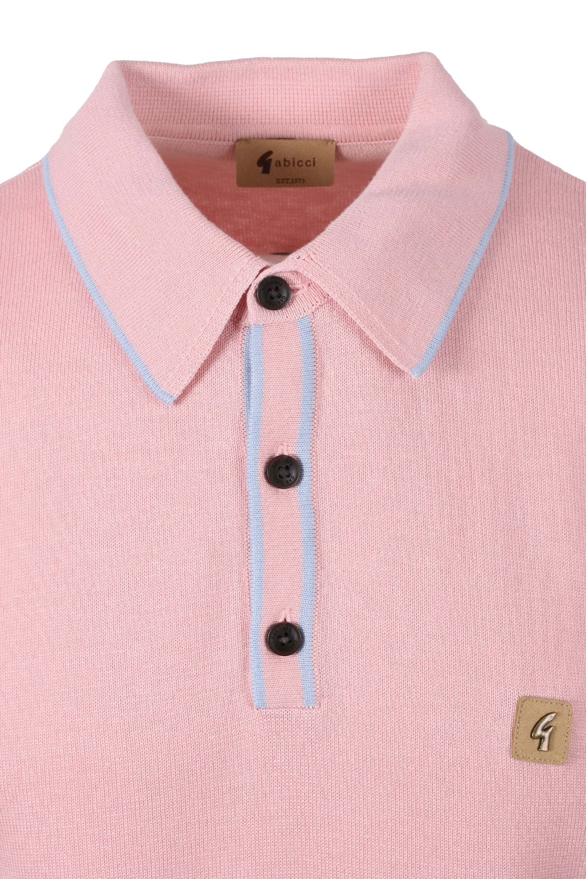 GABICCI LINEKER KNITTED POLO SHIRT CANDY Gabicci Vintage Michael Stewart Menswear  Polo Shirts
