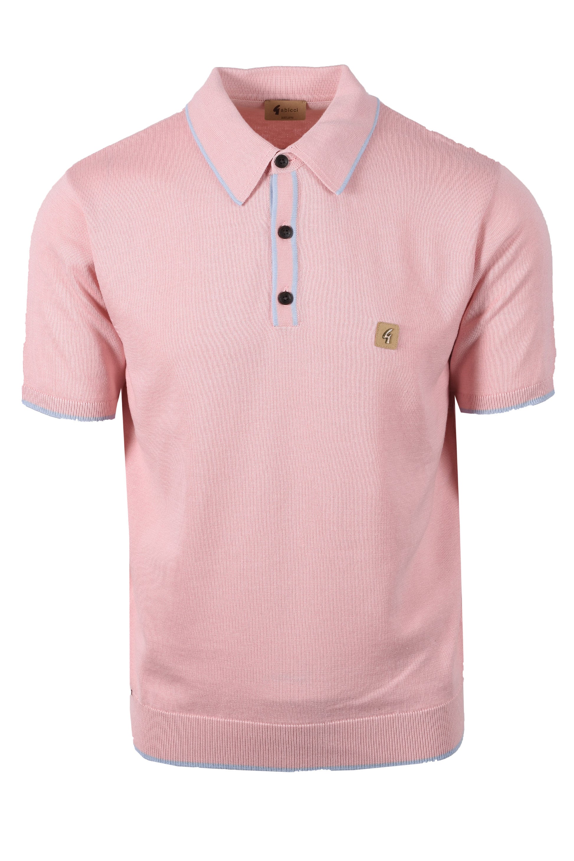 GABICCI LINEKER KNITTED POLO SHIRT CANDY Gabicci Vintage Michael Stewart Menswear  Polo Shirts