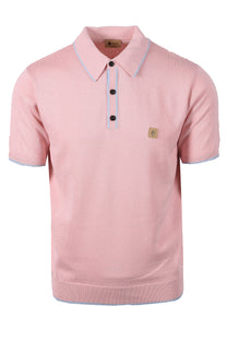 GABICCI LINEKER KNITTED POLO SHIRT CANDY Gabicci Vintage Michael Stewart Menswear  Polo Shirts