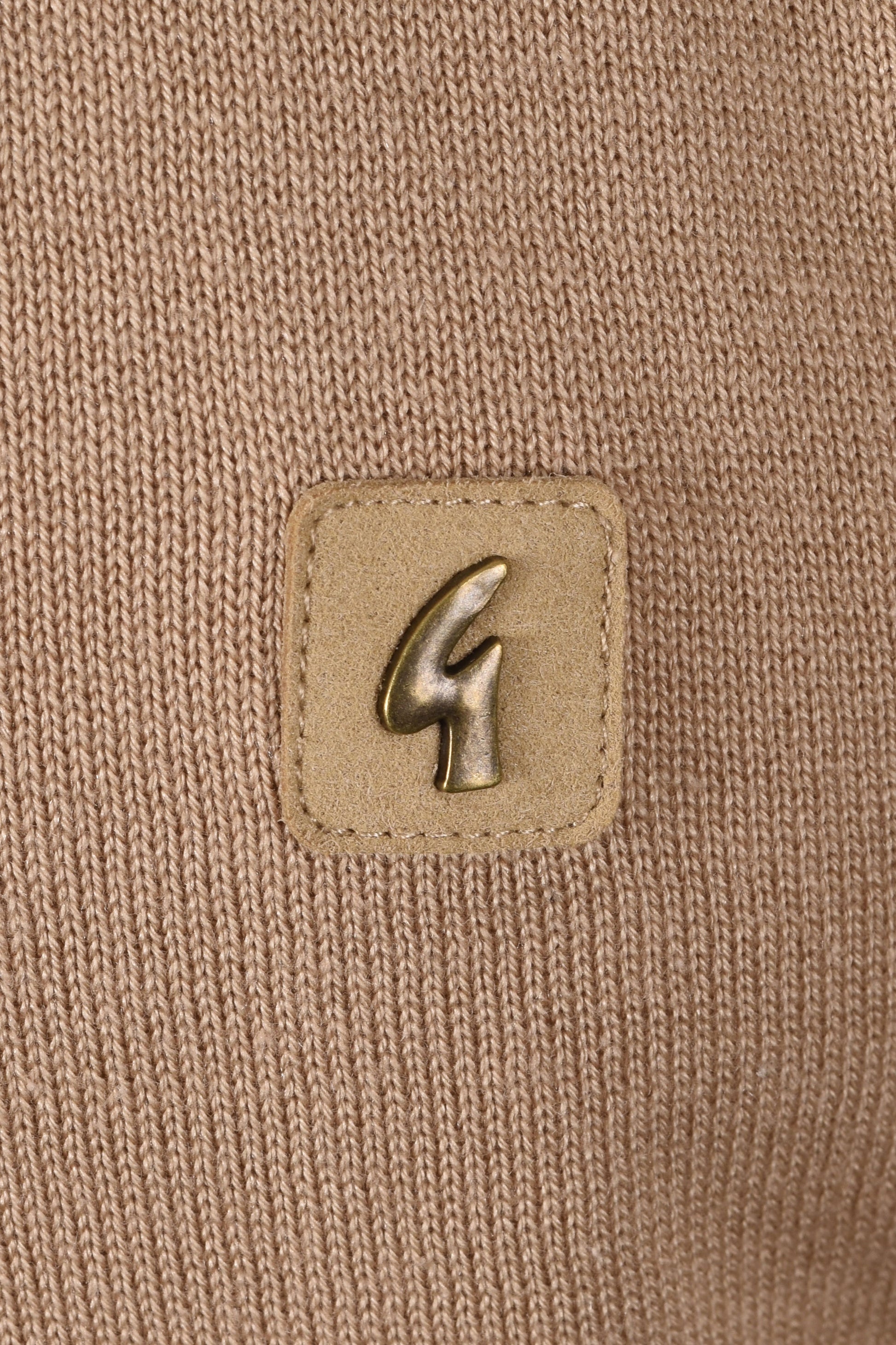 GABICCI LINEKER KNITTED POLO SHIRT SANDSTONE Gabicci Vintage Michael Stewart Menswear  Polo Shirts
