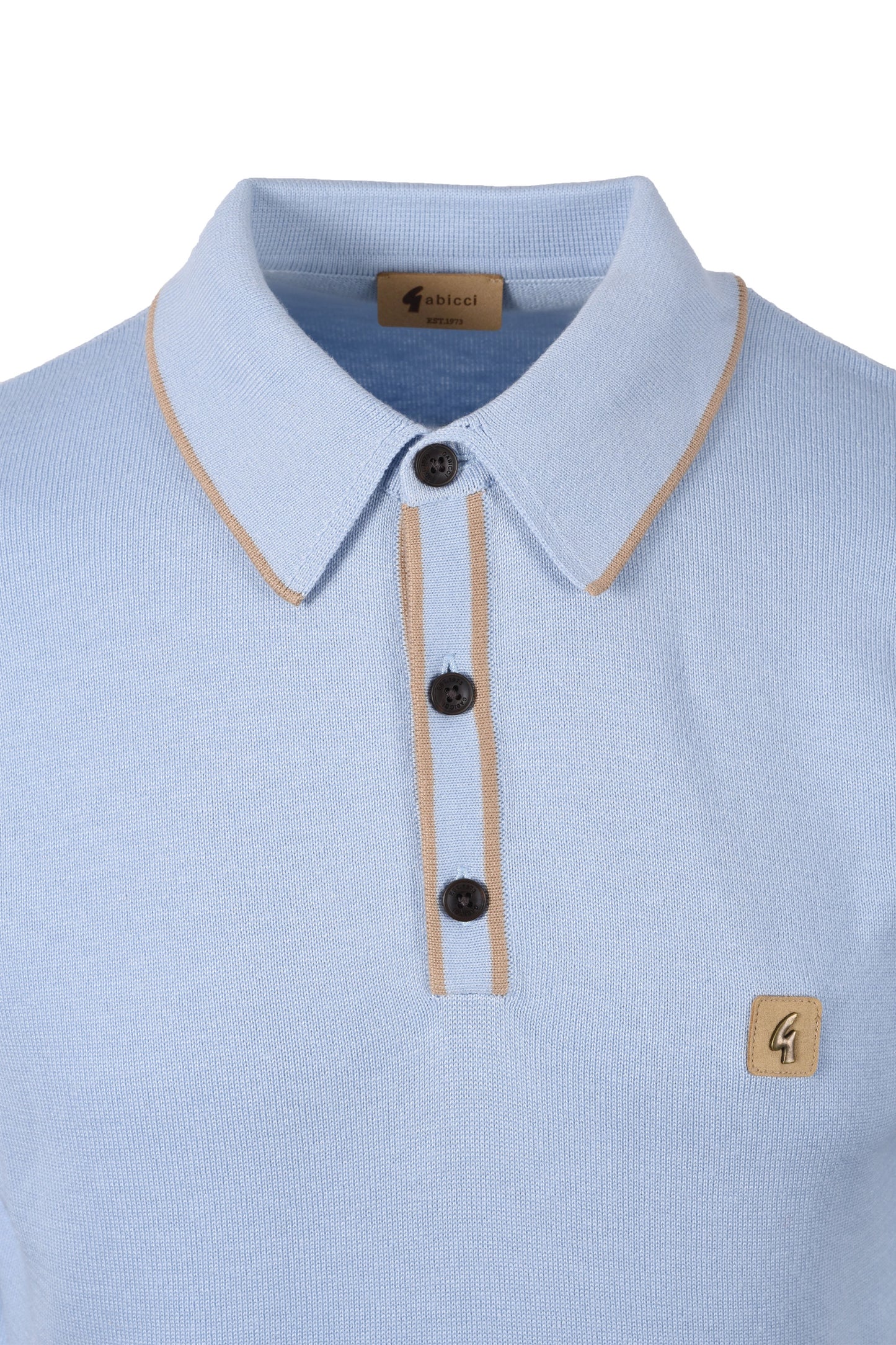GABICCI LINEKER KNITTED POLO SHIRT SURF Gabicci Vintage Michael Stewart Menswear  Polo Shirts