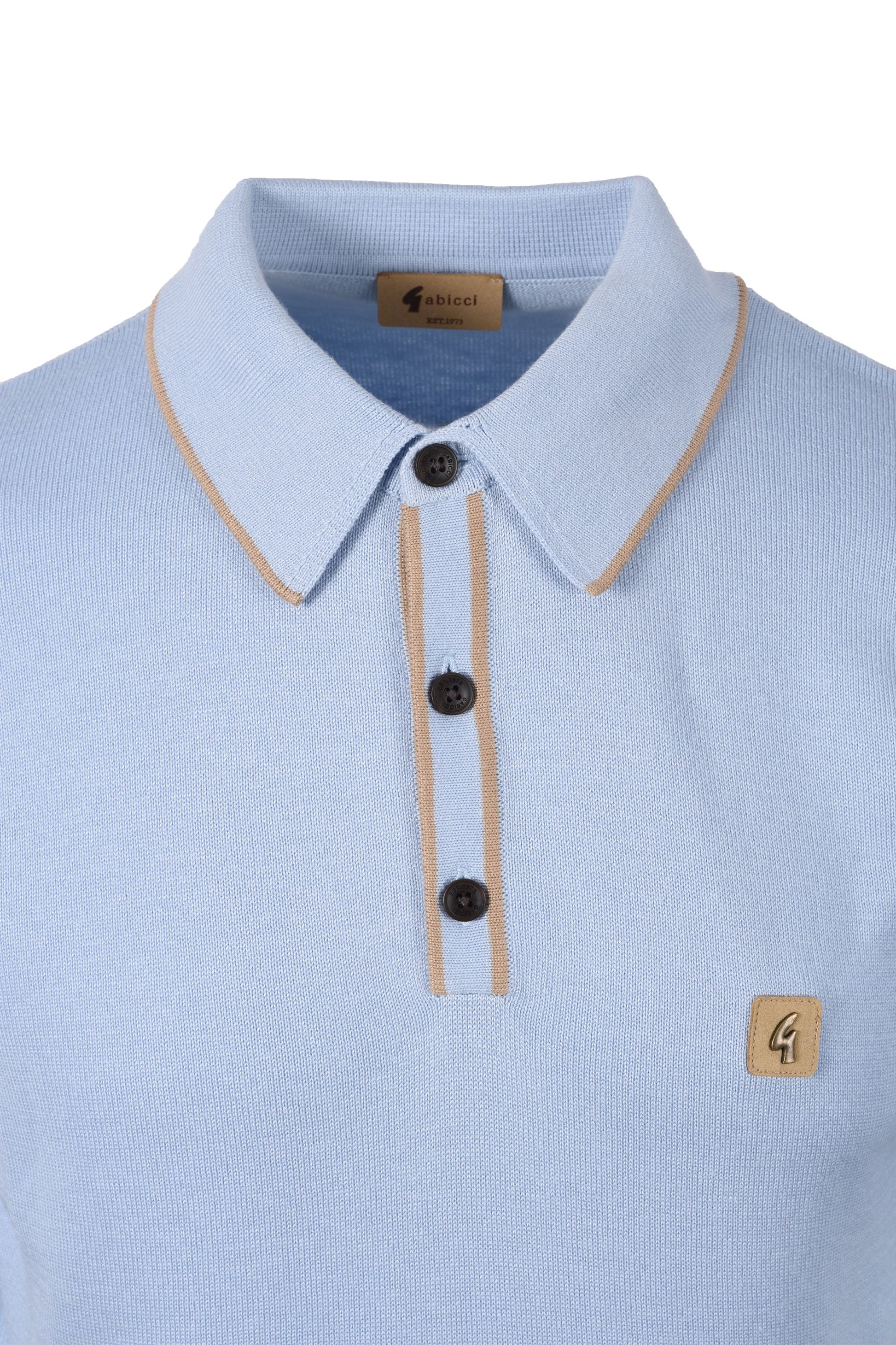 GABICCI LINEKER KNITTED POLO SHIRT SURF Gabicci Vintage Michael Stewart Menswear  Polo Shirts