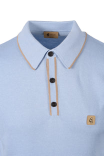 GABICCI LINEKER KNITTED POLO SHIRT SURF Gabicci Vintage Michael Stewart Menswear  Polo Shirts