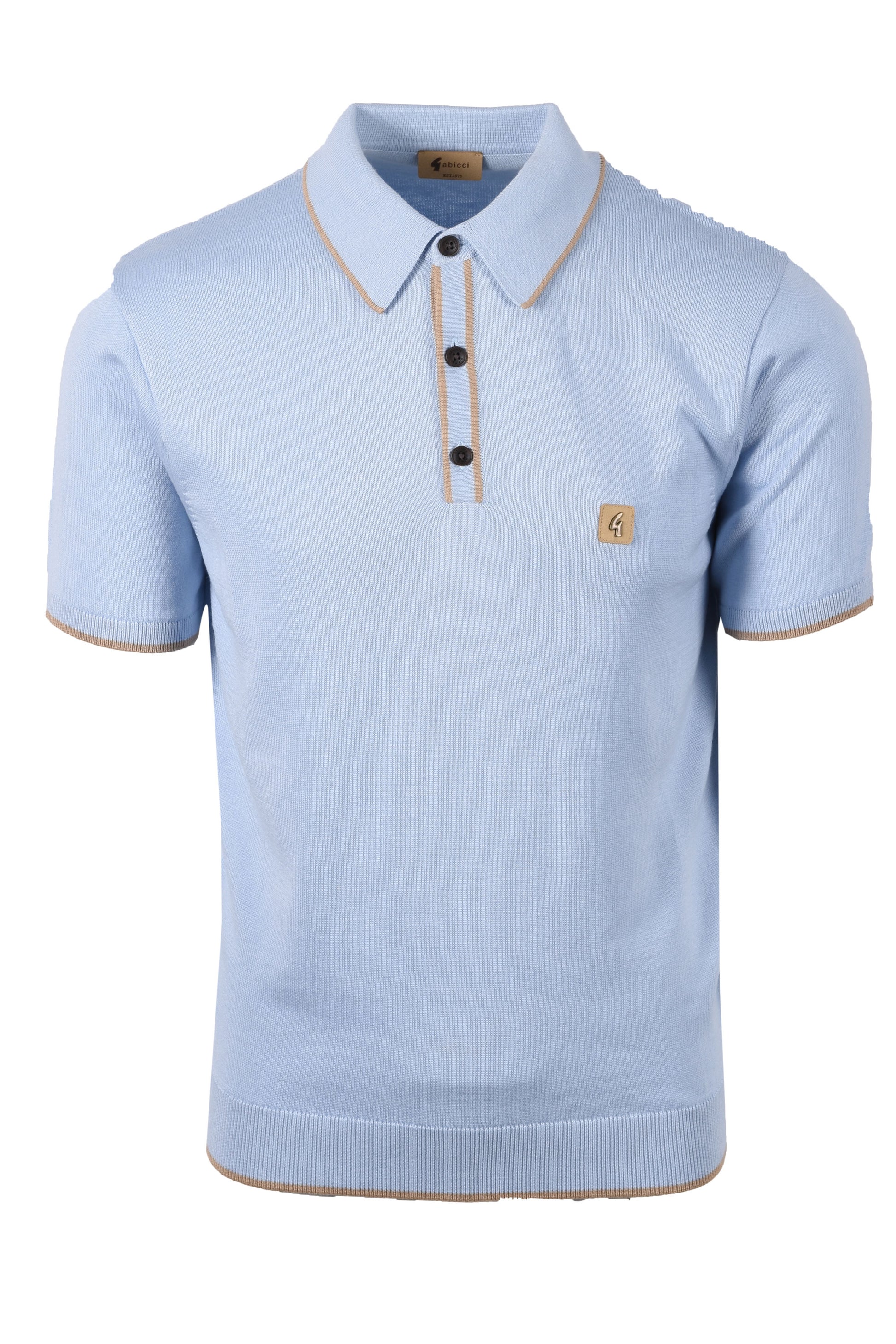 GABICCI LINEKER KNITTED POLO SHIRT SURF Gabicci Vintage Michael Stewart Menswear  Polo Shirts