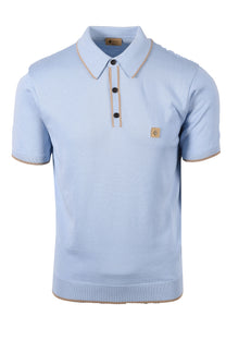 GABICCI LINEKER KNITTED POLO SHIRT SURF Gabicci Vintage Michael Stewart Menswear  Polo Shirts