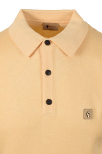 GABICCI VINTAGE JACKSON KNITTED POLO SHIRT LEMON Gabicci Vintage Michael Stewart Menswear  Polo Shirts