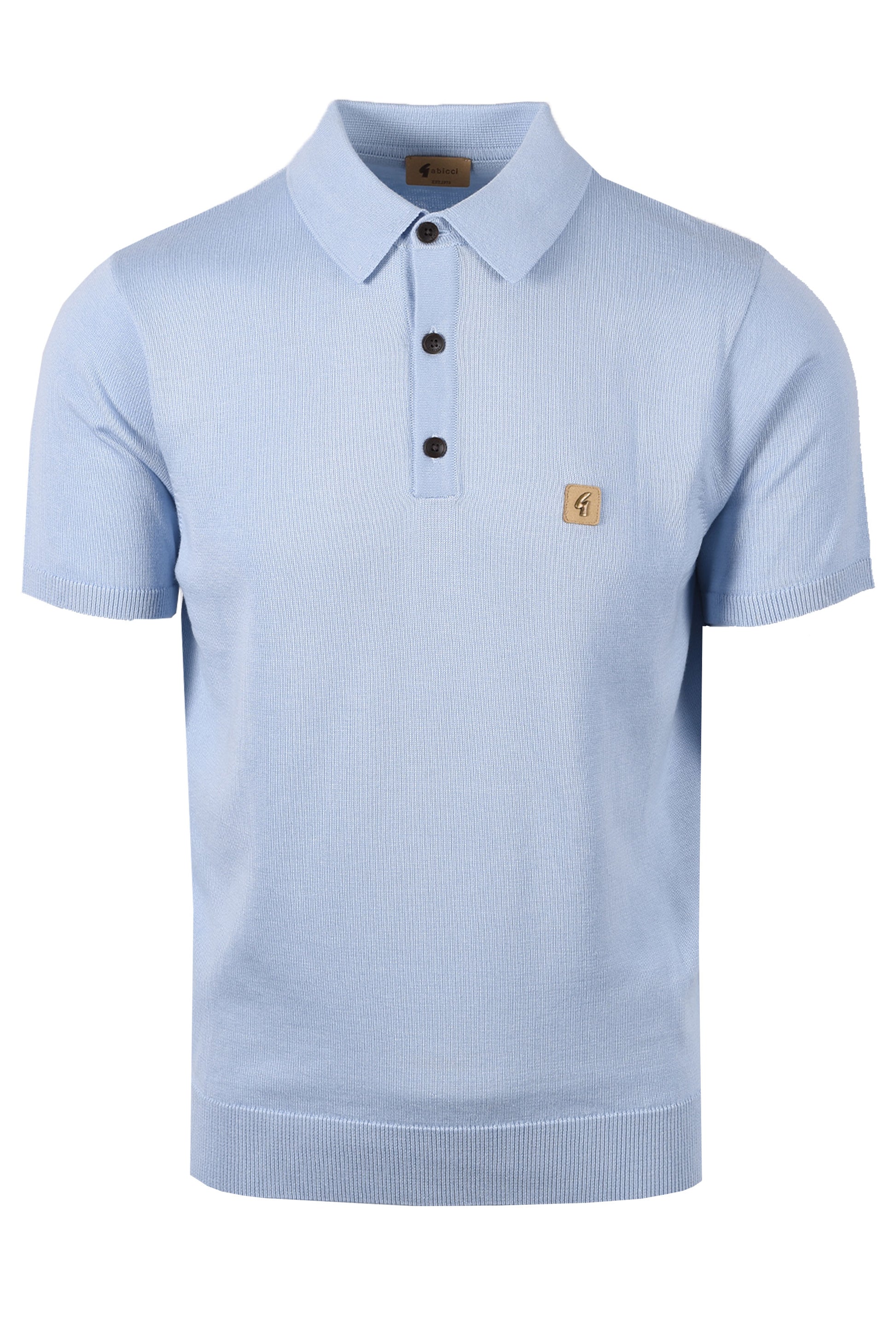 GABICCI VINTAGE JACKSON KNITTED POLO SHIRT SURF Gabicci Vintage Michael Stewart Menswear  Polo Shirts