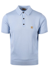 GABICCI VINTAGE JACKSON KNITTED POLO SHIRT SURF Gabicci Vintage Michael Stewart Menswear  Polo Shirts